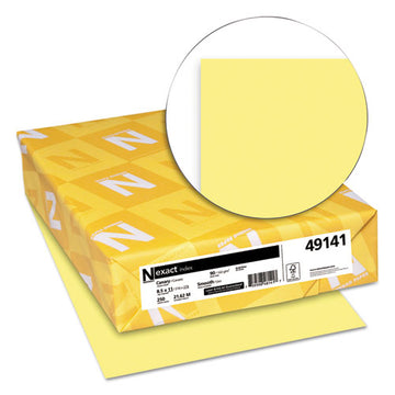Neenah Paper Exact Index Card Stock, 90 Lb, 8.5 X 11, Canary, 250-pack freeshipping - TVN Wholesale